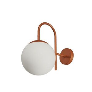 OSMONT ANC40011 ANCHA 2 nástěnné skleněné svítidlo terakota / bílá IP40 25W E27 obraz