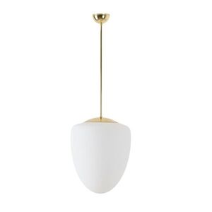 OSMONT AST42262 ASTRA P závěsné skleněné svítidlo mosaz leštěná / bílá IP40 40W E27 obraz