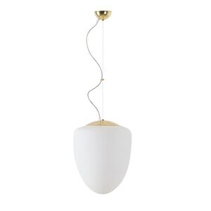 OSMONT AST45542 ASTRA L závěsné skleněné svítidlo mosaz leštěná / bílá IP40 40W E27 obraz