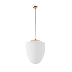 OSMONT AST49209 ASTRA S závěsné skleněné svítidlo mosaz leštěná / bílá IP40 40W E27 obraz