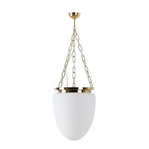 OSMONT MIR42283 MIRA R závěsné skleněné svítidlo mosaz leštěná / bílá IP40 40W E27 obraz
