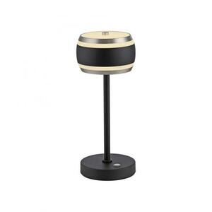 PAUL NEUHAUS LED nabíjecí stolní lampa PURE Falling Rings, černá / metalická šedá , dotykový vypínač 2200-5000K obraz