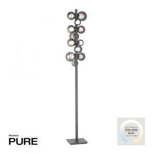 PAUL NEUHAUS LED stojací svítidlo PURE Popup stmívatelné CCT 2700-5000K platina / kouřová / satin 557-15 obraz