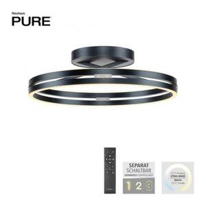 PAUL NEUHAUS LED stropní svítidlo PURE Loop dálkový ovladač 2700-5000K šedá mystic 6552-15 obraz