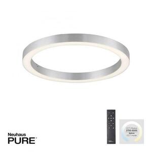 PAUL NEUHAUS LED stropní svítidlo PURE-LINES 50x50 CCT dálkový ovladač 2700-5000K hliník 6309-95 obraz