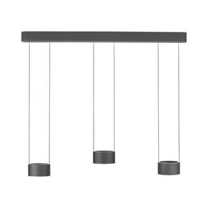 PAUL NEUHAUS LED závěsné svítidlo PURE Clipse, šedá, dálkový ovladač, Comfort Lift, paměťová funkce 2200-5000K obraz