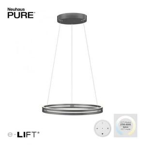 PAUL NEUHAUS LED závěsné svítidlo PURE-E-LOOP elektrické 2700-5000K šedá mystic 2551-15 obraz