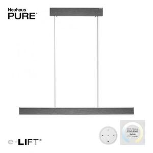 PAUL NEUHAUS LED závěsné svítidlo PURE-E-MOTION elektricky nastavitelná výška 2700-5000K platina 2570-15 obraz