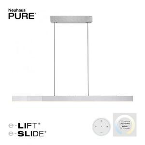 PAUL NEUHAUS LED závěsné svítidlo PURE-MOTO-RISE elektricky nastavitelná výška dotykový vypínač 2700-5000K hliník 2545-95 obraz