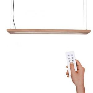 PAUL NEUHAUS LED závěsné svítidlo, dřevo, přírodní, CCT, stmívatelné, paměť, IP20 2700-5000K obraz