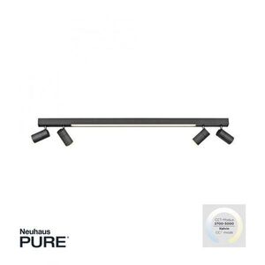 PAUL NEUHAUS Stropní svítidlo PURE-LINES LED 10W 2700-5000K + 4x LED 4W 2700-5000K antracit 6121-13 obraz