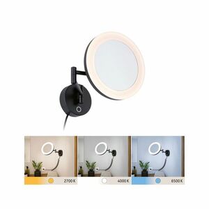 PAULMANN LED kosmetické zrcadlo Masua IP44 CCT 230V 4W černá mat nástěnné obraz