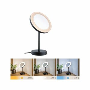 PAULMANN LED kosmetické zrcadlo Masua IP44 CCT 230V 4W černá mat stolní obraz