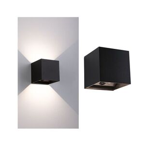 PAULMANN LED nabíjecí nástěnné svítidlo Nyara IP44 3000K 100x100mm 2x1W černá obraz