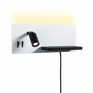 PAULMANN LED nástěnné svítidlo Serra USB C 2700K / 230V 5, 5 / 1x2, 6W stmívatelné bílá mat/černá mat levé obraz