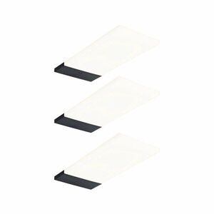 PAULMANN LED podskříňkové svítidlo Bredo čidlo přiblížení 3ks sada 3x2, 5W 80x190mm 230/12V černá 3000K obraz