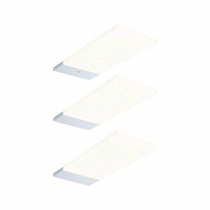 PAULMANN LED podskříňkové svítidlo Bredo čidlo přiblížení 3ks sada 3x2, 5W 80x190mm 230/12V stříbrná 3000K obraz