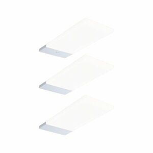 PAULMANN LED podskříňkové svítidlo Bredo čidlo přiblížení 3ks sada 3x2, 5W 80x190mm 230/12V stříbrná 4000K obraz