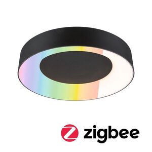 PAULMANN LED stropní svítidlo Smart Home Zigbee 3.0 Casca IP44 RGBW+ 230V 20W černá mat obraz