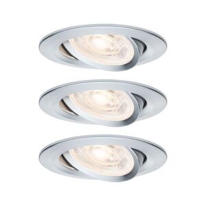 PAULMANN LED vestavné svítidlo 3-krokové-stmívatelné Nova GU10 Flat výklopné 3x4, 9W 230V stmívatelné 2700K hliník broušený obraz