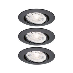 PAULMANN LED vestavné svítidlo Base GU10 Flat výklopné 3x4, 9W 230V stmívatelné 2700K černá mat obraz