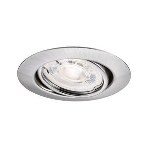 PAULMANN LED vestavné svítidlo Base GU10 Flat výklopné 4W 230V 2700K kov kartáčovaný obraz