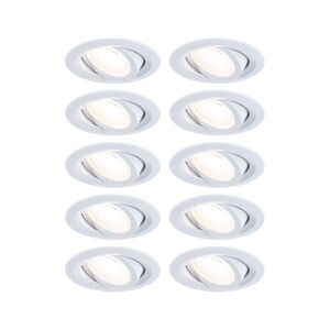 PAULMANN LED vestavné svítidlo FixedLED 10ks sada výklopné 25° 10x4, 8W 230V 3000K bílá obraz