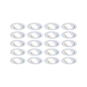 PAULMANN LED vestavné svítidlo FixedLED 20ks sada výklopné 25° 20x4, 8W 230V 3000K bílá obraz