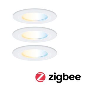 PAULMANN LED vestavné svítidlo Nova Coin IP44 kruhové 78mm měnitelná bílá 3x6W 230V bílá mat hliník obraz