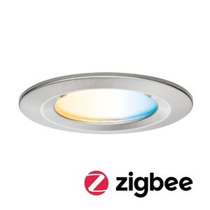 PAULMANN LED vestavné svítidlo Nova Coin IP44 kruhové 78mm měnitelná bílá 6W 230V kov kartáčovaný hliník obraz