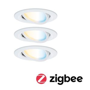 PAULMANN LED vestavné svítidlo Nova Coin kruhové 84mm 50° měnitelná bílá 3x6W 230V bílá mat hliník obraz