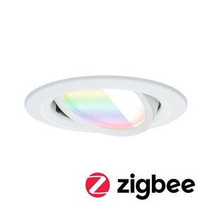 PAULMANN LED vestavné svítidlo Nova Coin kruhové 84mm 50° RGBW+ 6W 230V bílá mat hliník obraz