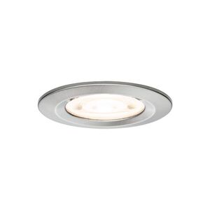 PAULMANN LED vestavné svítidlo Nova GU10 Flat nevýklopné IP44 4, 9W 230V 2700K kov kartáčovaný obraz
