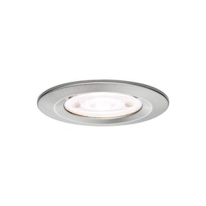 PAULMANN LED vestavné svítidlo Nova GU10 Flat nevýklopné IP44 4, 9W 230V 4000K kov kartáčovaný obraz