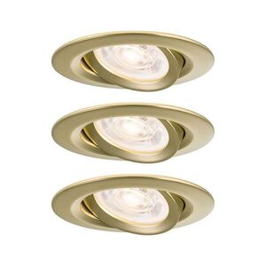 PAULMANN LED vestavné svítidlo Nova Plus GU10 Flat IP65 93mm 3x4, 9W 230V stmívatelné 2700K zlatá mat obraz