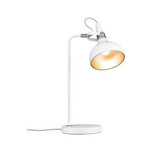 PAULMANN Stolní lampa Juna E14 max. 20W bílá mat, šampaň kov obraz