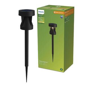 Philips Avery venkovní solární zapichovací sloupkové LED svítidlo 1, 8W 200lm 2700K IP44, černé obraz