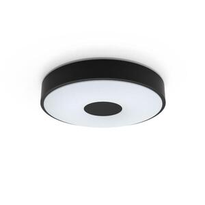 Philips Coiner stropní svítidlo LED 24W 2700lm 2700K SceneSwitch CRI80 38cm kulaté IP20, černé obraz