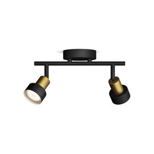 Philips Conduit bodové svítidlo 2x GU10 5W bez zdroje 27, 5cm IP20, černé/zlaté obraz