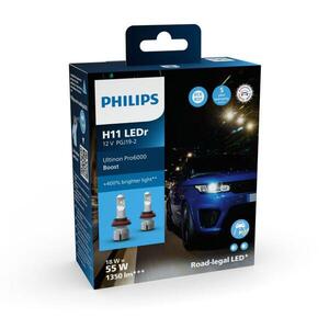Philips H11 12V 18W Ultinon Pro6000 Boost 5800K +400% homologace 2ks 11362U60BX2 obraz