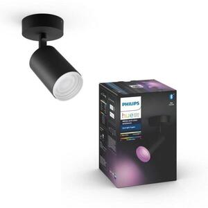 Philips Hue 50631/30/P7 Hue WACA Fugato bodové LED svítidlo GU10 5, 7W 350lm 2000-6500K RGB IP20 černá obraz