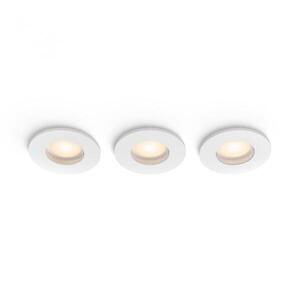 Philips Hue Adore zápustné koupelnové svítidlo kulaté 3x4, 2W, 2000-6500K, IP44, bílá (3ks) obraz