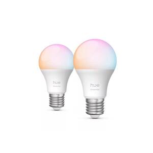 Philips Hue Essential WCA 806 žárovka 460 E27, 8W, 806lm (2 ks), 2200-6500K RGB obraz