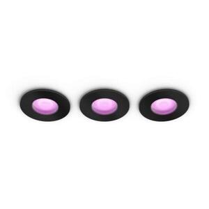 Philips Hue WACA Xamento podhledové LED svítidlo 3x GU10 5.7W 350lm 2000-6500K RGB IP44, černé obraz