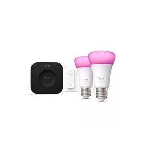 Philips Hue WCA 2 x smart žárovka A60 E27, 8, 1W, 1100lm, 1000-20000K RGB, vypínač se stmívačem, bridge obraz