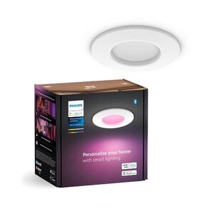 Philips Hue WCA Slim koupelnové zápustné svítidlo LED 8, 3W 750lm 2200-6500K RGB 9cm kulaté IP44, bílé obraz