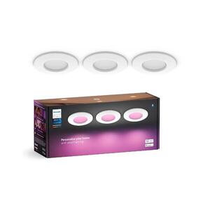 Philips Hue WCA Slim zápustné svítidlo 3x LED 8, 3W 750lm 2200-6500K RGB CRI80 9cm kulaté IP44, bílé obraz