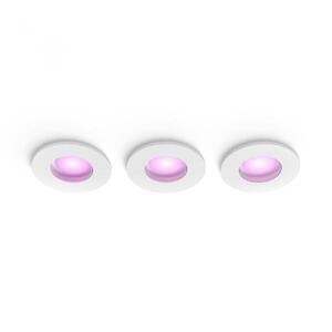 Philips Hue Xamento podhledové LED svítidlo 3x4, 2W, 2000-6500K, RGB, IP44, bílá (3ks) obraz