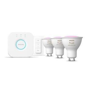 Philips Hue základní set Bridge + 3xLED žárovka WACA GU10 4, 2W 400lm 2000-6500K + ovladač obraz