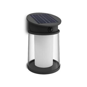 Philips Juda UltraEfficient solární LED svítidlo se senzorem 3, 2W 500lm 2700K IP44 kulaté, černé obraz